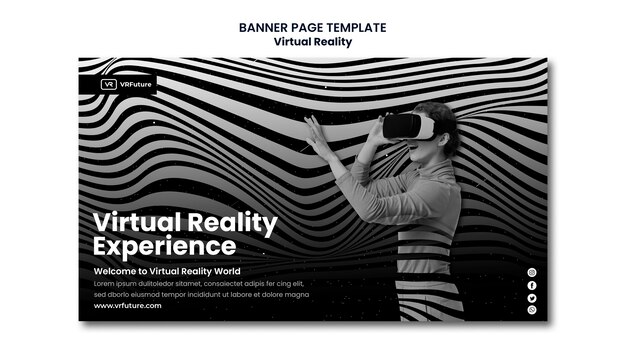 Plantilla de banner de realidad virtual