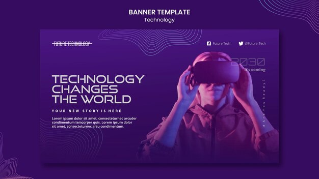 Plantilla de banner de realidad virtual