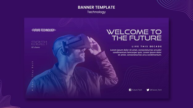 Plantilla de banner de realidad virtual