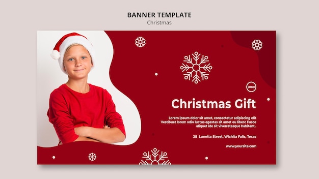 PSD gratuito plantilla de banner de rebajas de navidad