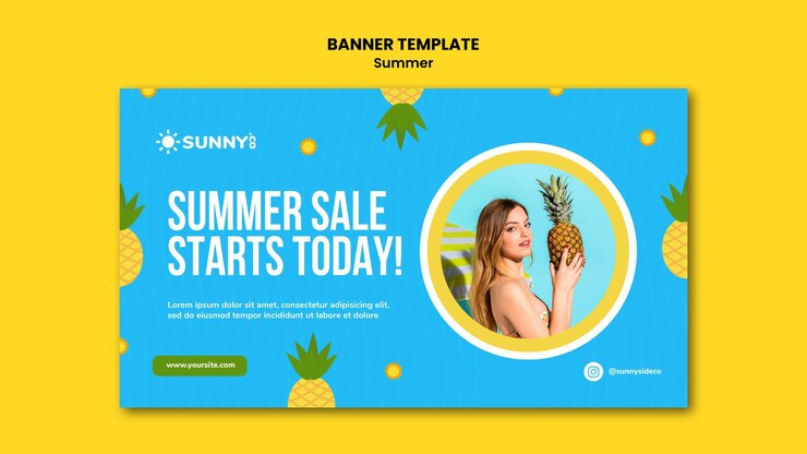 PSD gratuito plantilla de banner de rebajas de verano
