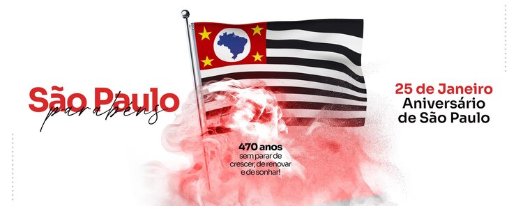 PSD gratuito plantilla de banner de las redes sociales cumpleaños de sao paulo brasil