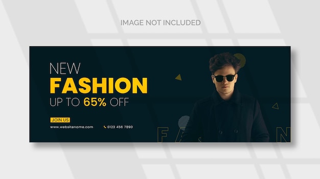 Plantilla de banner de redes sociales de Facebook de venta de moda