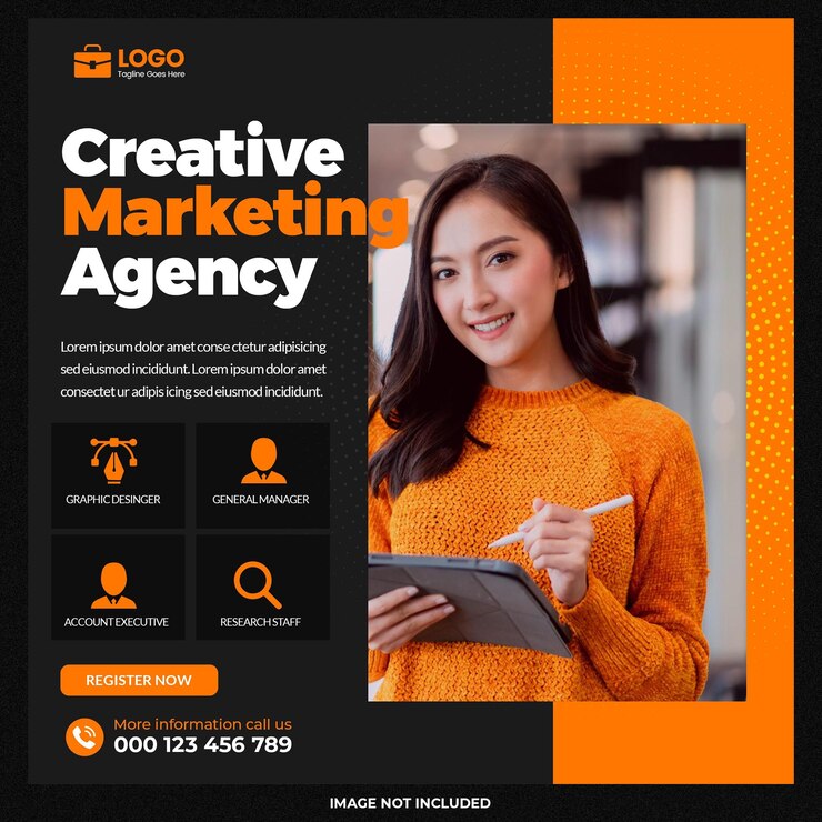 PSD gratuito plantilla de banner de redes sociales de marketing digital