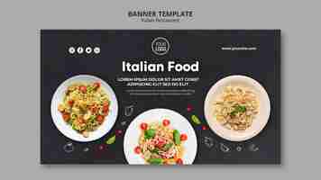 PSD gratuito plantilla de banner de restaurante italiano