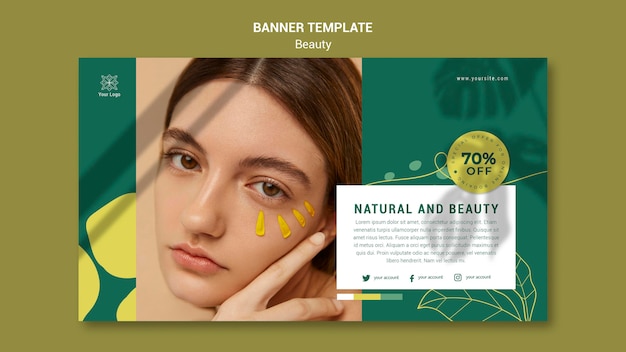 PSD gratuito plantilla de banner de salón de belleza