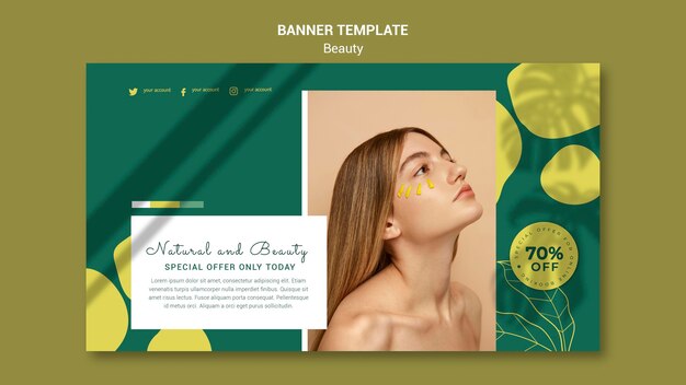 Plantilla de banner de salón de belleza