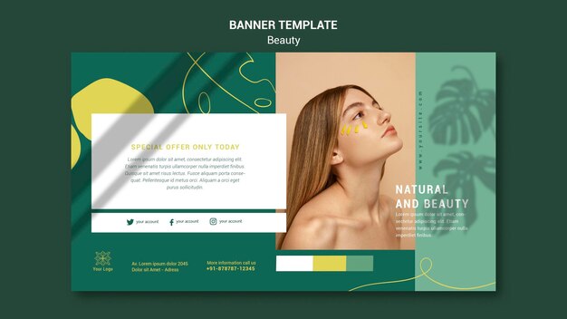 Plantilla de banner de salón de belleza