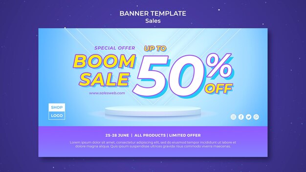 Plantilla de banner para super venta