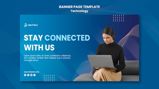 Plantilla de banner de tecnología