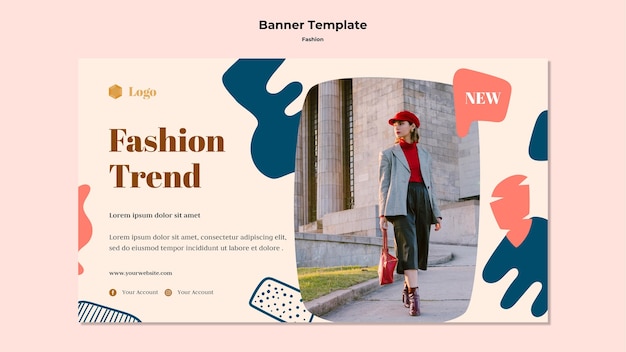 Plantilla de banner de tendencia de moda
