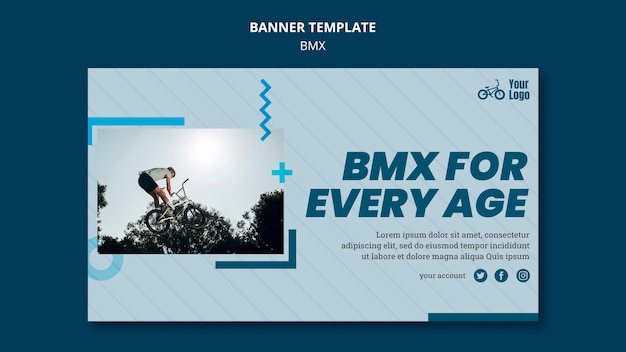 PSD gratuito plantilla de banner tienda bmx