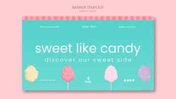 PSD gratuito plantilla de banner de tienda de dulces