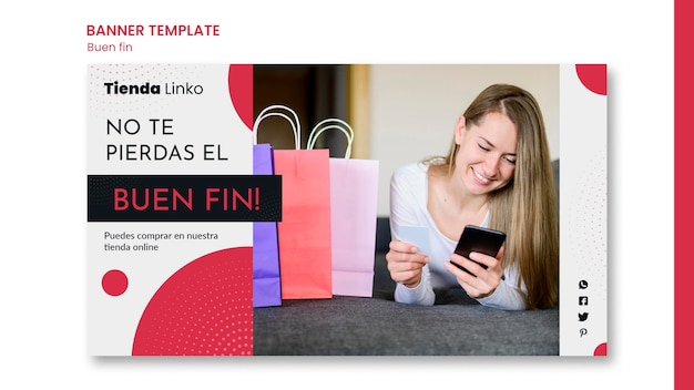 Plantilla de banner de venta de fin de semana