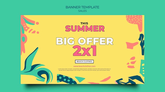 PSD gratuito plantilla de banner para venta de verano