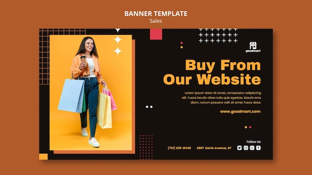 PSD gratuito plantilla de banner de ventas especiales