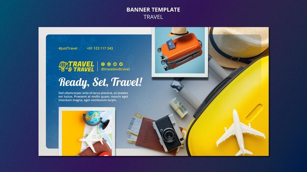 plantilla de banner de viaje