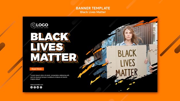 Plantilla de banner de vidas negras importa