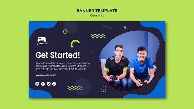Plantilla de banner de videojuegos