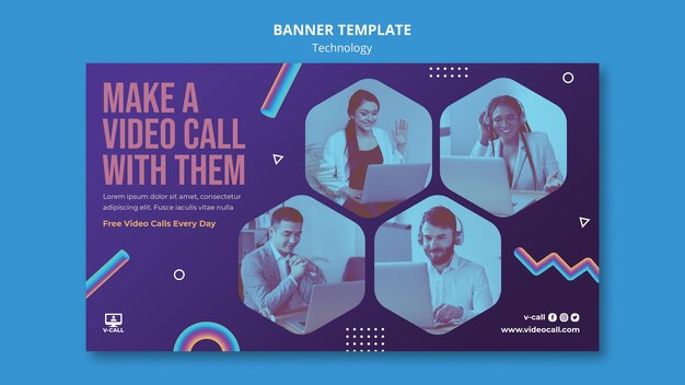 Plantilla de banner de videollamada