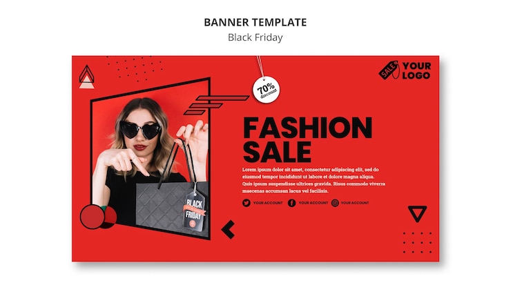 PSD gratuito plantilla de banner de viernes negro