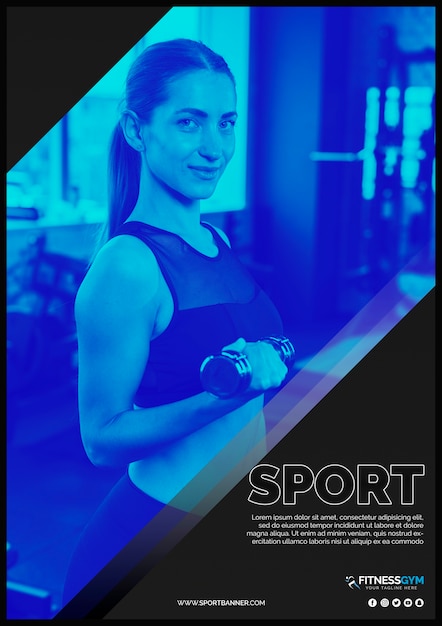 Plantilla de banner web con concepto de deportes