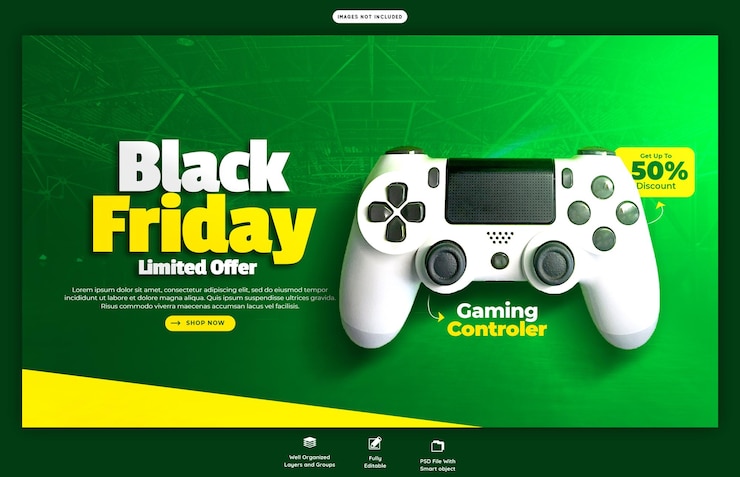 PSD gratuito plantilla de banner web del viernes negro de la súper venta