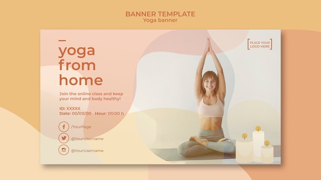 Plantilla de banner de yoga