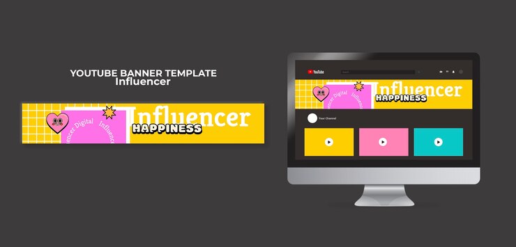 PSD gratuito plantilla de banner de youtube de estilo de vida influyente