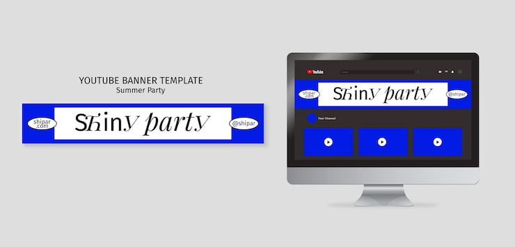 PSD gratuito plantilla de banner de youtube de fiesta de verano