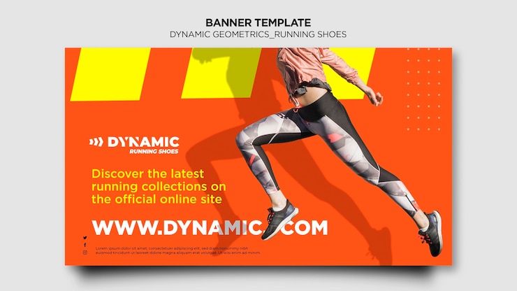 PSD gratuito plantilla de banner de zapatos para correr