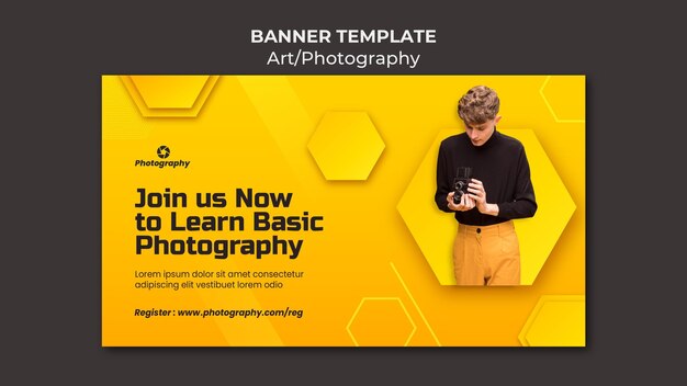 Plantilla básica de banner de fotografía