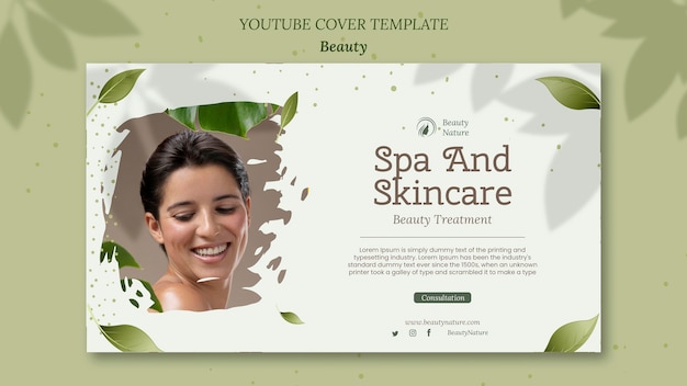 Plantilla de belleza de diseño plano