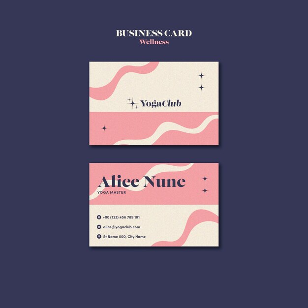 Plantilla de bienestar de diseño plano