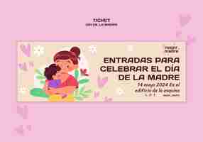 PSD gratuito plantilla de boleto para la celebración del día de la mujer