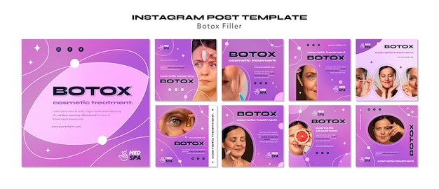 PSD gratuito plantilla de botox degradado