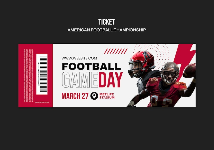 PSD gratuito plantilla del campeonato de fútbol americano