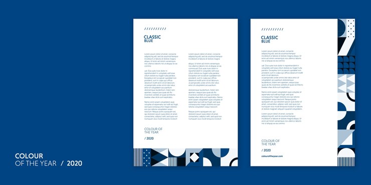PSD gratuito plantilla de carta color del año 2020