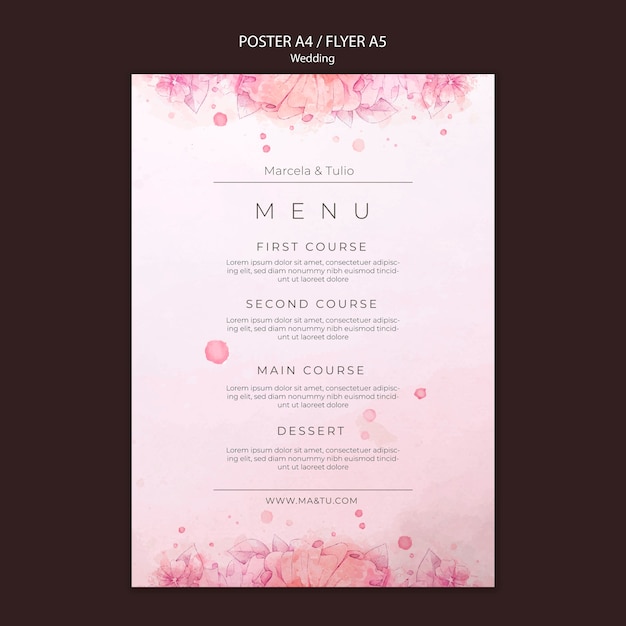 Plantilla de cartel de boda