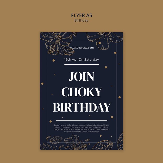 Plantilla de cartel de celebración de cumpleaños