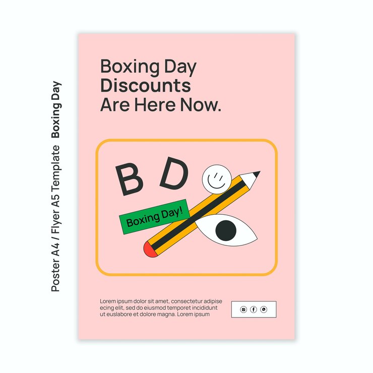 PSD gratuito plantilla de cartel de celebración del día del boxeo