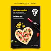 PSD gratuito plantilla de cartel de comida italiana
