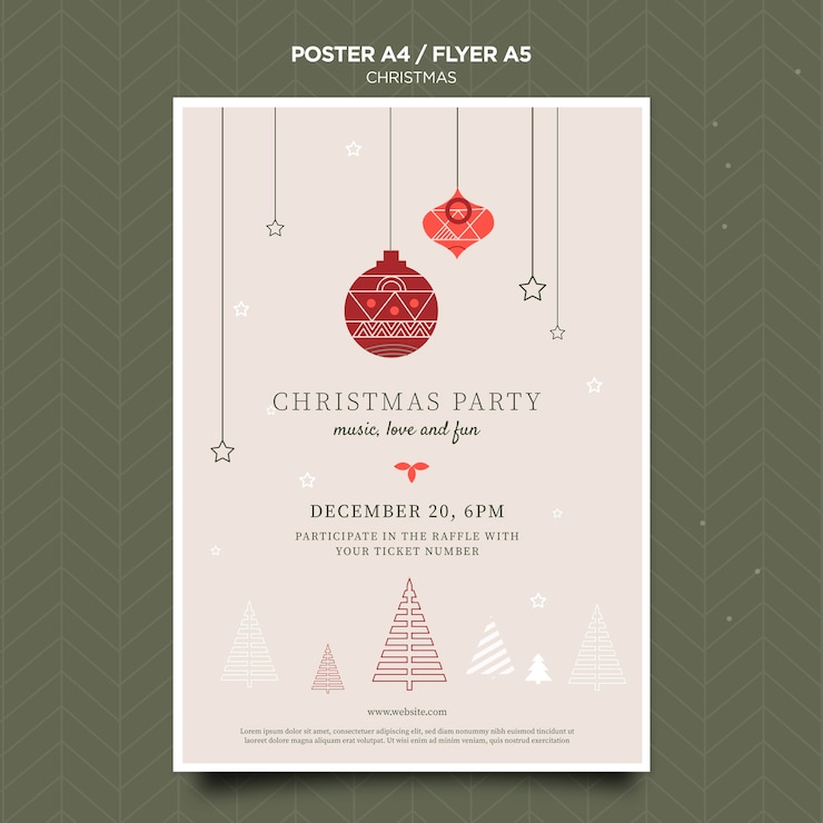 PSD gratuito plantilla de cartel de concepto de navidad