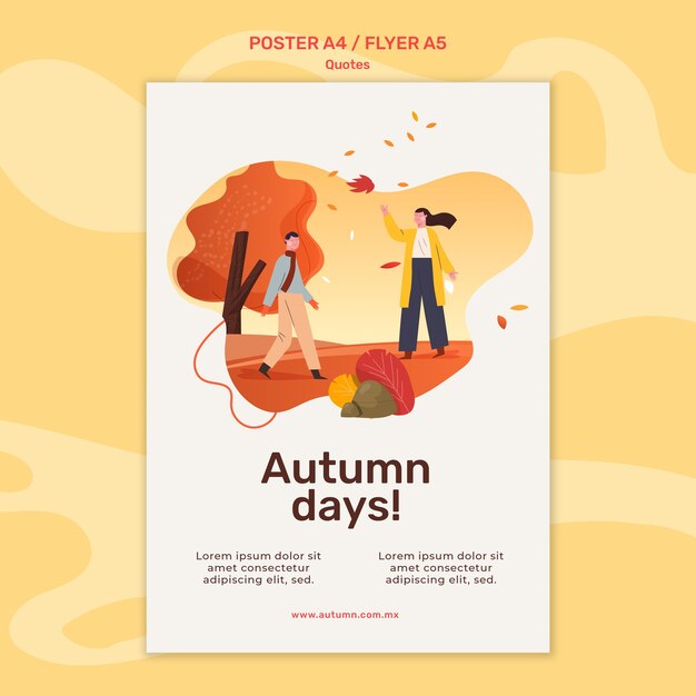 Plantilla de cartel de concepto de otoño