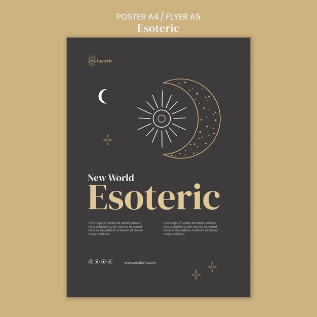Plantilla de cartel esotérico