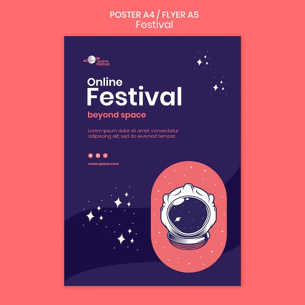 Plantilla de cartel de festival