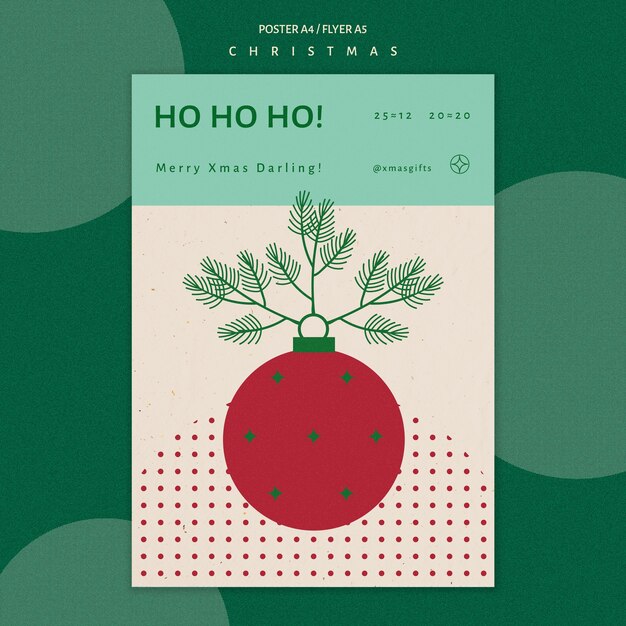 Plantilla de cartel para navidad