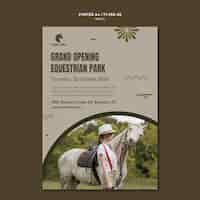 PSD gratuito plantilla de cartel de rancho de caballos