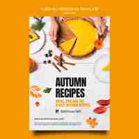 PSD gratuito plantilla de cartel de receta de otoño