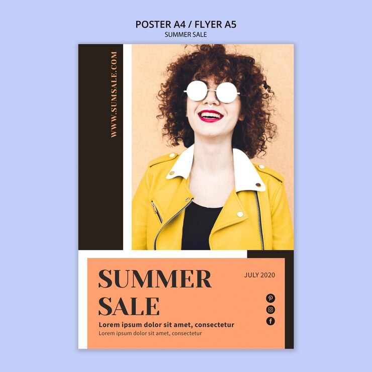 PSD gratuito plantilla de cartel de venta de verano